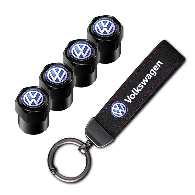 Car Tire Wheel Valve Caps Cover/Car Key Chain Ring Keychain For VW Golf Tiguan Jetta Passat T5 Polo Touran GTI Caddy Transporter zq2