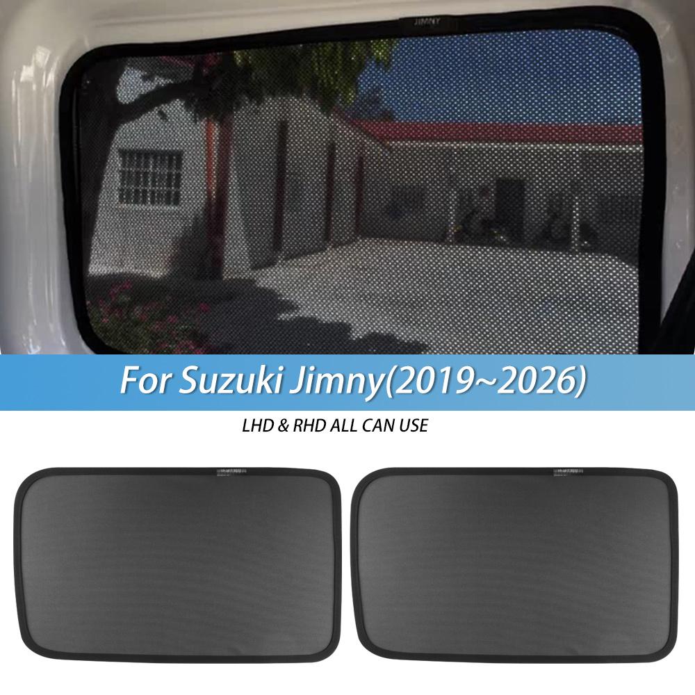Magnetic Mesh Car Window Sunshade for Suzuki Jimny JB64 JB74 JC74 2019-2024 2025 2026 3/5 Doors Front Rear Side Quarter Window