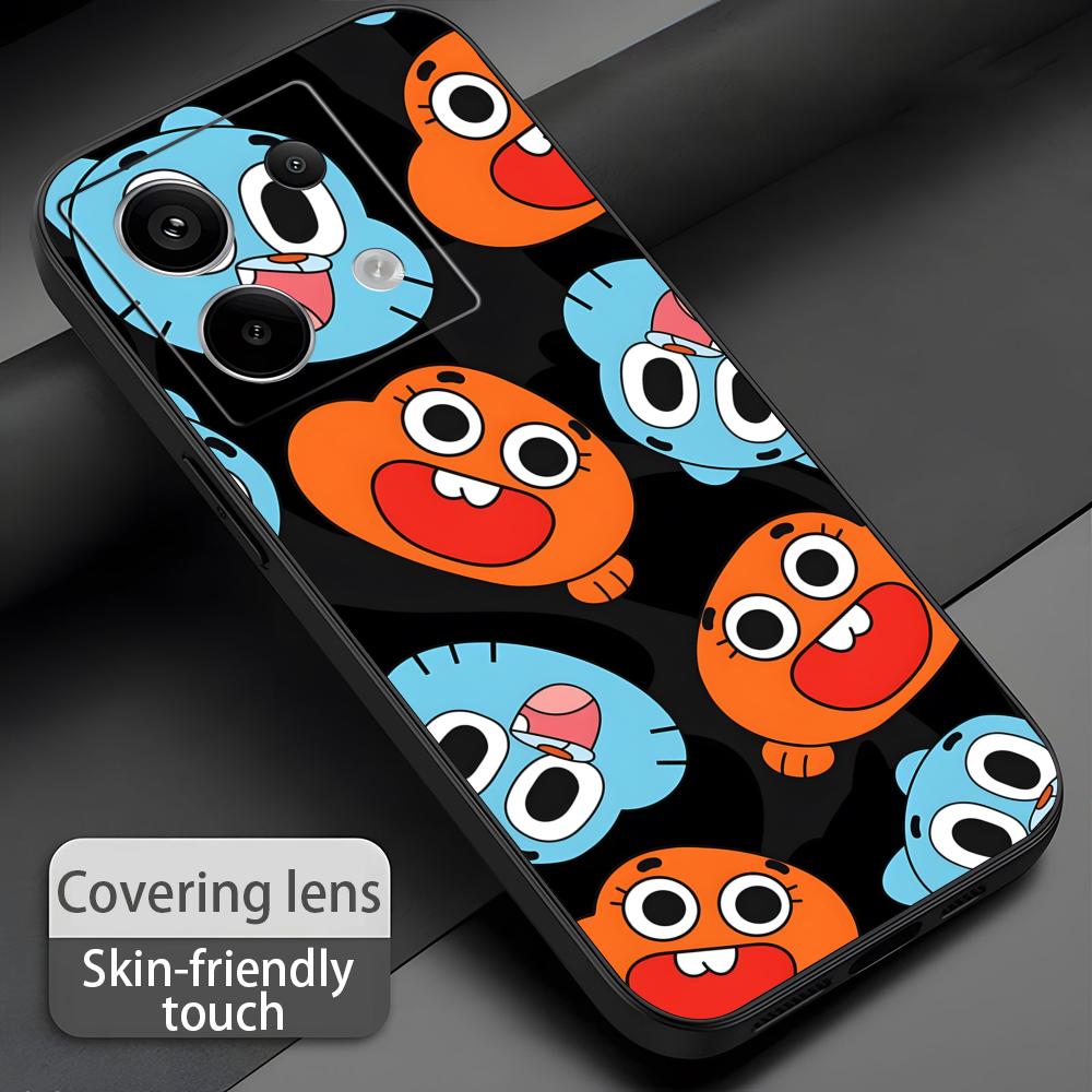 The Amazing World of Gumball  Phone Case For Redmi Note 14 13 12 11 Pro Plus S 5G 14C A3 Soft Black Phone Cover