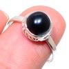 Natural Black Onex Gemstone Handmade 925 Solid Sterling Silver Ring Size 8 r8M26