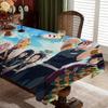Demon Slayer Japanese Anime Tablecloth Birthday Party Wedding Christmas Table Cover Wipe Desk Cloth Decor Covers Rectangle