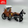 Set  MOC Bricks Middle Ages Carriage Princess Royal Horse Cart Castle Accessories Building Blocks Assemble Children's Toys