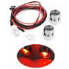 2PCS 20mm Headlight RC Accessory LED Lights for Model Drift Car Vehicle (19# Red Light)