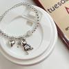 New Movable Limbs Violent Bears Heart Cartoon Charm Bracelet Ins Trendy High-end Sense Personality Beaded Bracelets Fashion Jewelry