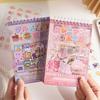 50-Piece Japanese-Style Spiral Sticker Album, Delicate Japanese Elements for Handmade Embellishment, Journal Scenery Creation