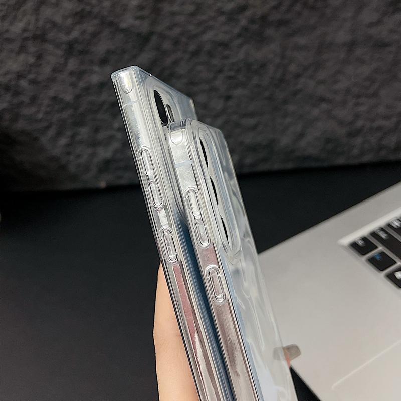 Блестящий прозрачный чехол с рисунком для Samsung S25 S24 FE S23 Ultra S22 S21 Plus A56 A16 A36 A55 A26 A54 A35 противоударный защитный мягкий чехол для телефона