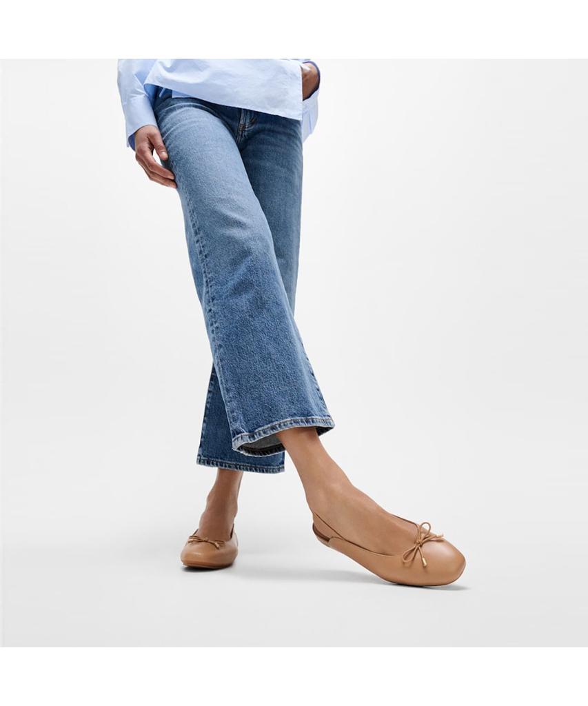 Fitflop [Delicato] Женские босоножки-слингбэки с ремешком-лентой из кожи - Верблюжий (Ft59K2M09C)