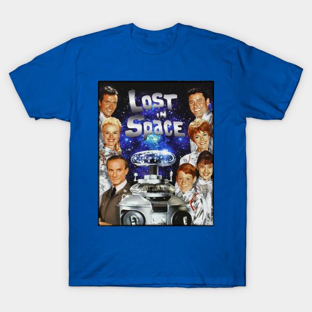 Men Black Print T-shirt Lost In Space No-Cut Transfer Paper Print Cotton Tshirt