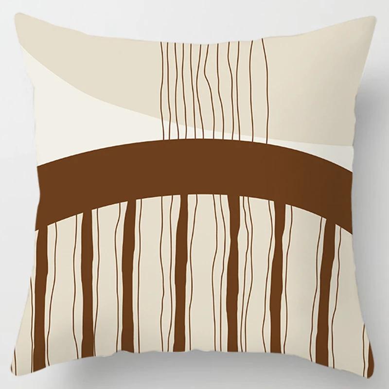 Fashion Classic Square Pillow Vertical Bar, Geometric Pattern. Car, Living Room Sofa, Cushion Cover, Pillow Case