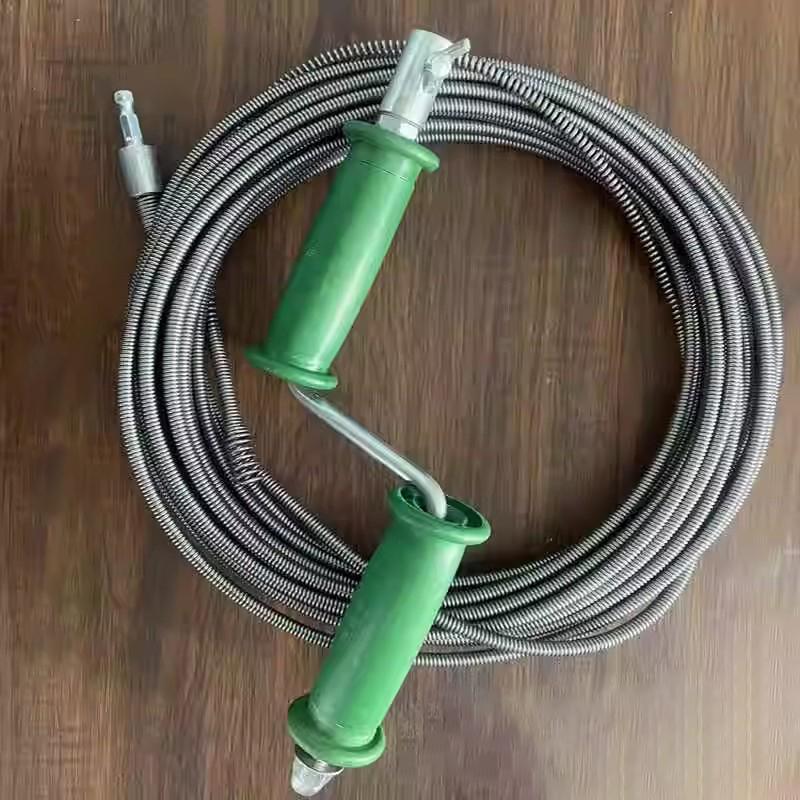 1-10M Sewer Dredging Spring Electric Drill Drain Cleaner Machine Extension Sewer Pipe Dredger Cleaning-Spring Bathroom Kitchen