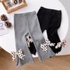 Fashion Girls Pants Long Trousers Spring Autumn Baby Girls Flare Pants Kids High Elasticity Bow Leggings Casual Children's Pants