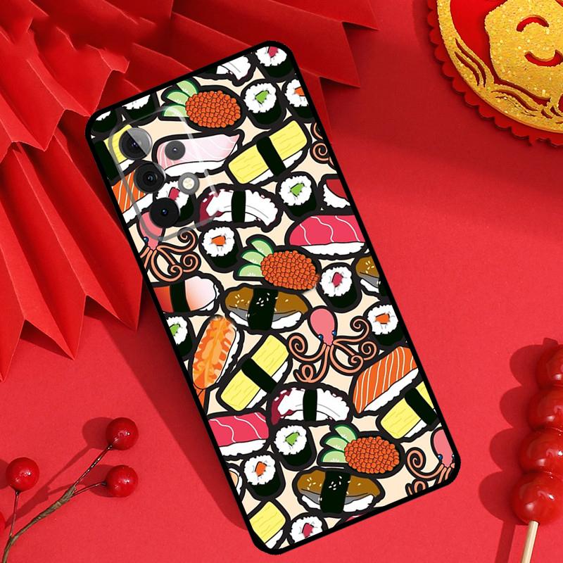 Чехол для телефона Samsung Galaxy M15 M55 M31 M13 M11 M12 M14 M06 M16 M36 M56 M53 M32 M52 M35 M34 M54 с рисунком суши