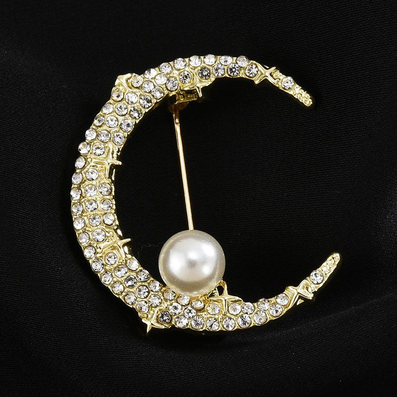 Brooch High-End Sense Niche Light Luxury Suit Bow Rhinestone Corsage High-End Alloy Creative Clothing Accessories
