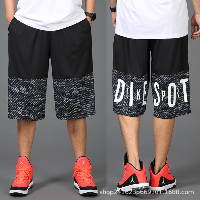 350 Jin мужские баскетбольные укороченные брюки свободного кроя большого размера