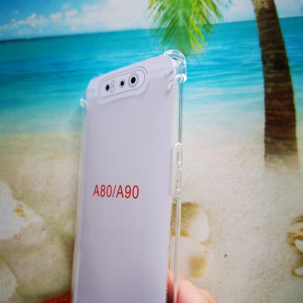 Прозрачный ТПУ противоударный чехол военного класса со шнурком для A80/A90