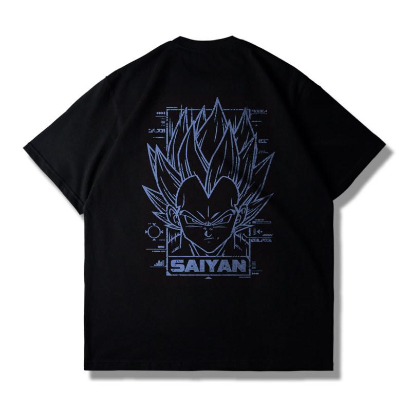 Футболка с коротким рукавом унисекс Dragon Ball Anime Super Saiyan Goku, из чистого хлопка, свободного кроя