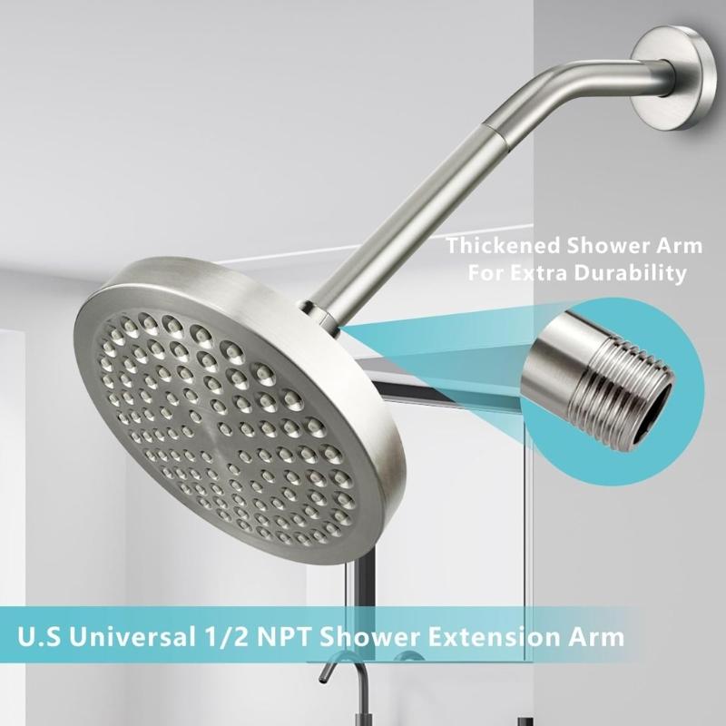 Универсальная удлинительная трубка для душевой стойки с резьбой G1/2, нержавеющая, фитинг-удлинитель для душа, подходит для ванной комнаты
