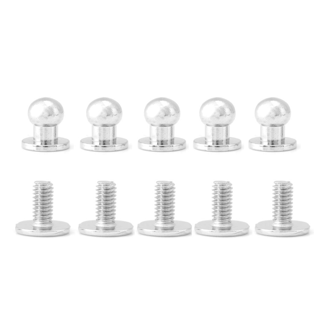20pcs Round Head Solid Copper Nail Rivet Button DIY Leather Accessories(8*6mm silver)
