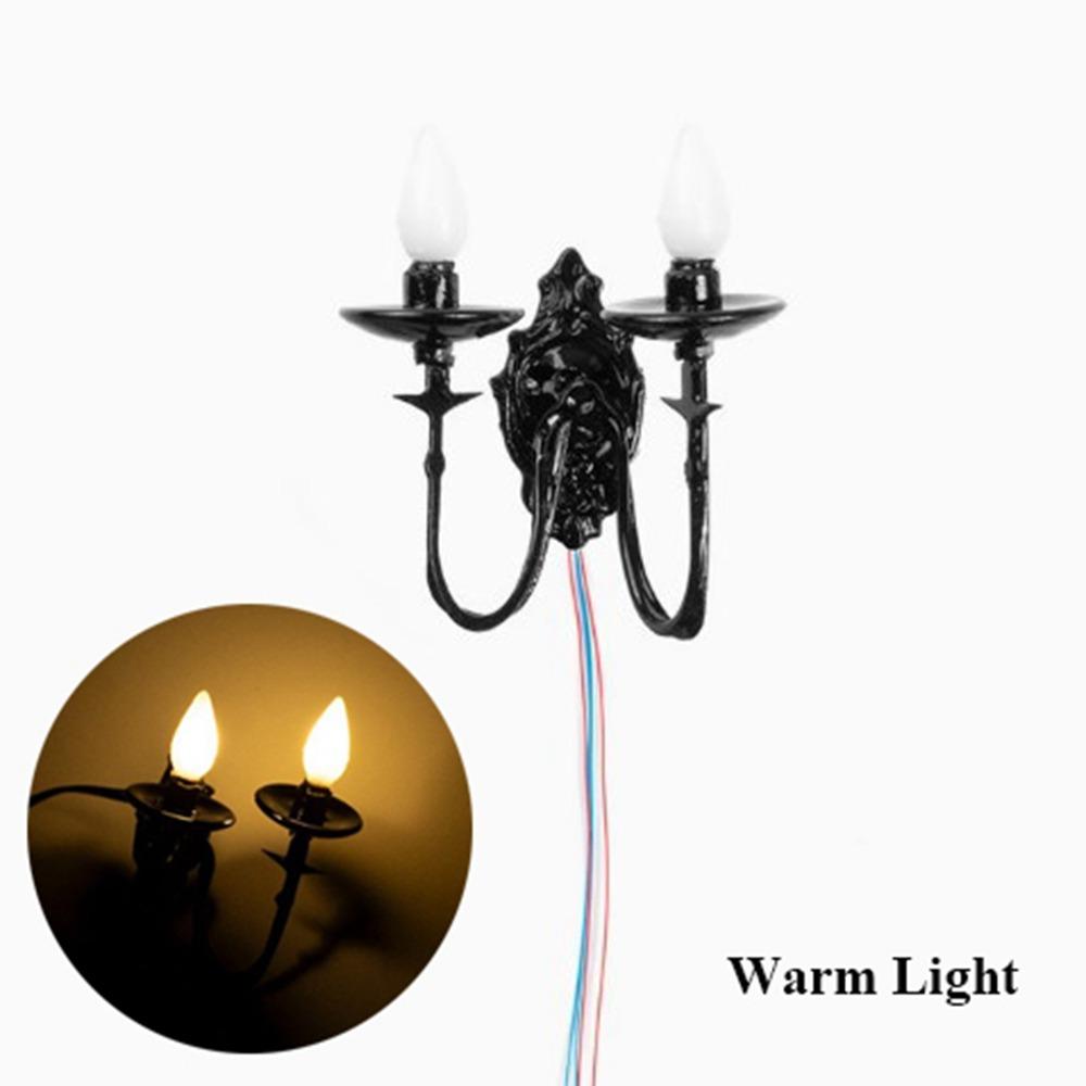 ABS металлический материал кукольный домик настенный светильник 3V песочный стол люстра новая модель белый/теплый свет