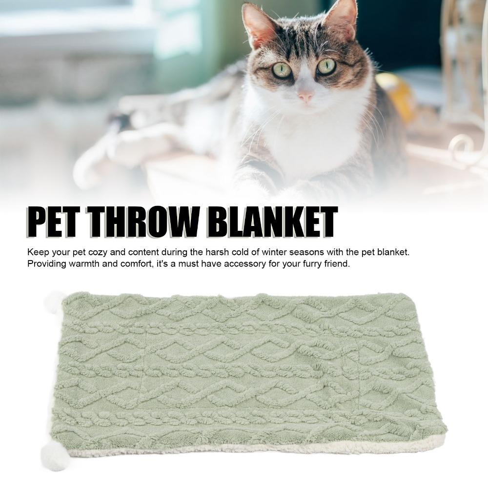 Double Layer Thicken Pet Blanket Soft Warm Plush Plush Pet Blanket Dog Cat Blanket for Sleeping