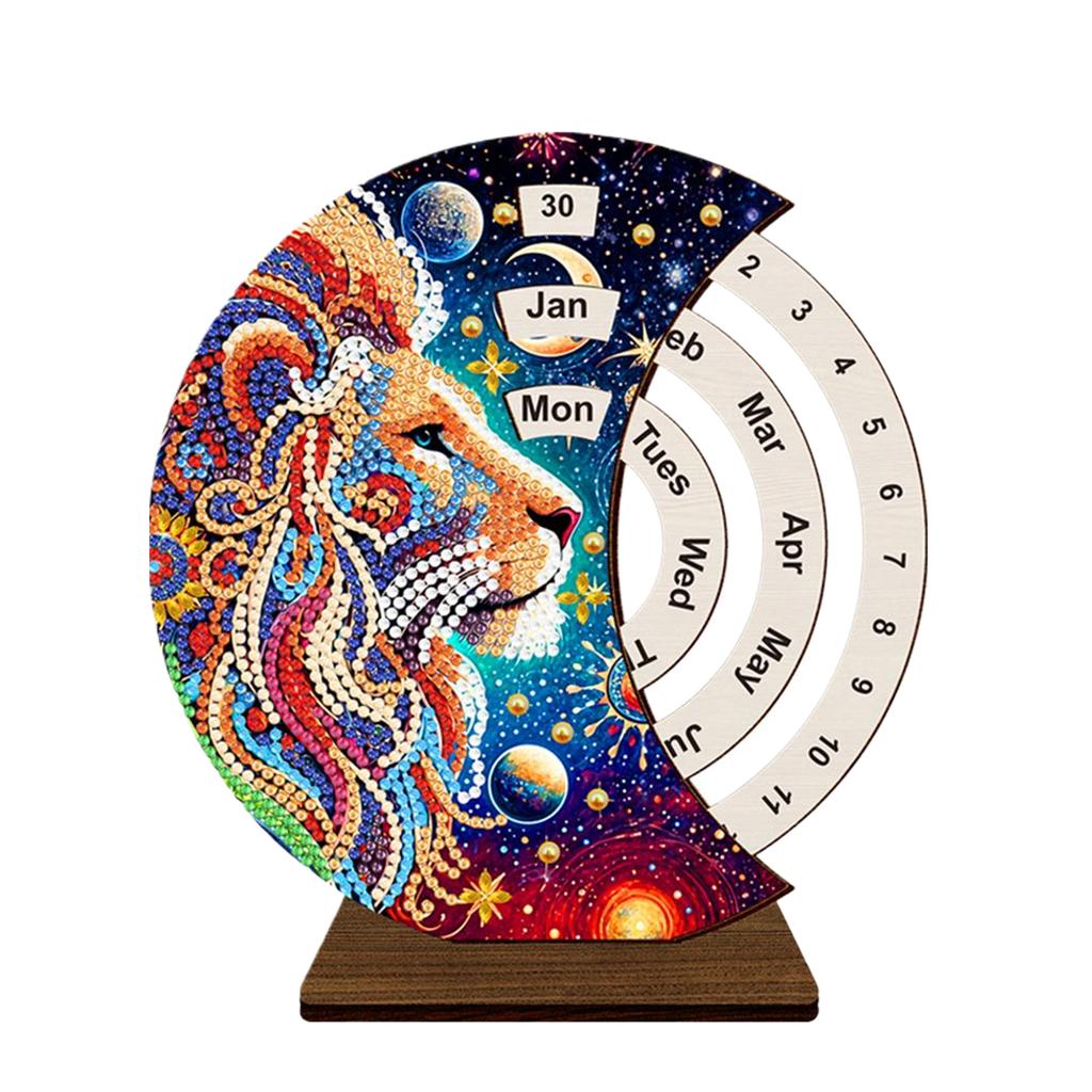 Алмазная мозаика Уникальный деревянный вращающийся календарь Вечный календарь с вращающимися месяцем, днем, неделей Настольный декор для дома и офиса