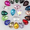 20PCS 10*14mm Craft DIY Jewelry Making Wholesale Teardrop Jewelry Accessories Crystal Rhinestone Loose Beads Handmade Glass  Beads
