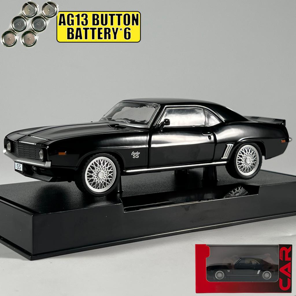 1:32 Chevrolet Camaro SS 350 1969 Super Classic Sports Cars Alloy Metal Diecast Model Car Home Trendy Toys Ornaments Holiday Boy