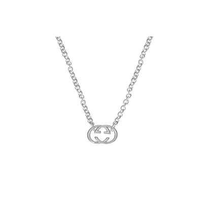 Изысканное трехмерное ожерелье-подвеска Double G Серии G Унисекс Серебро 190489-J8400-8106
