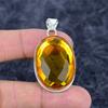 Citrine Gemstone Handmade 925 Sterling Silver Jewelry Pendant 1.85" M-3242