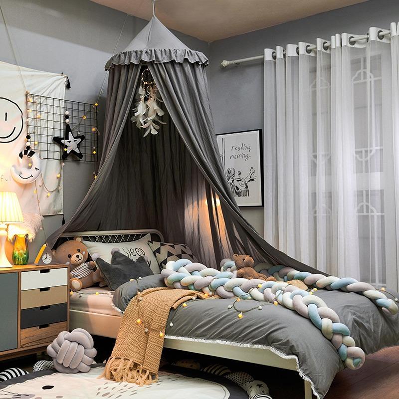 Подвесная москитная сетка-купол для детской кроватки, палатки, постельных принадлежностей для девочек, декора гостиной, углового балдахина, москитной сетки