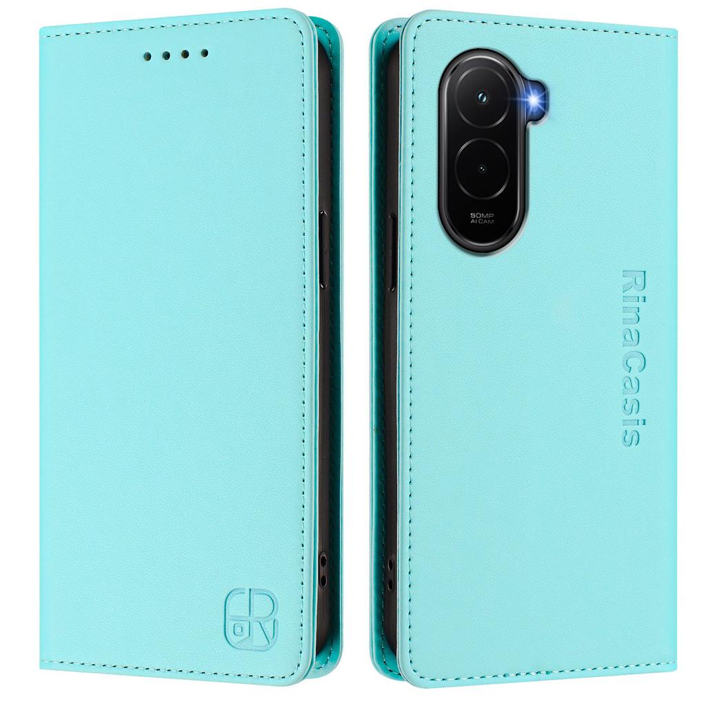 Для Xiaomi Poco M7 Plus 5G/M7 4G (169 мм) Кожаный чехол RINACASIS RC01 Чехол для телефона с RFID-блокировкой Кошелек Подставка