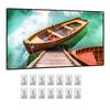 150 Inch Projector Screen 16:9 HD 4K Foldable Portable Double Sided Projection Movie Screen Curtain with Hooks for