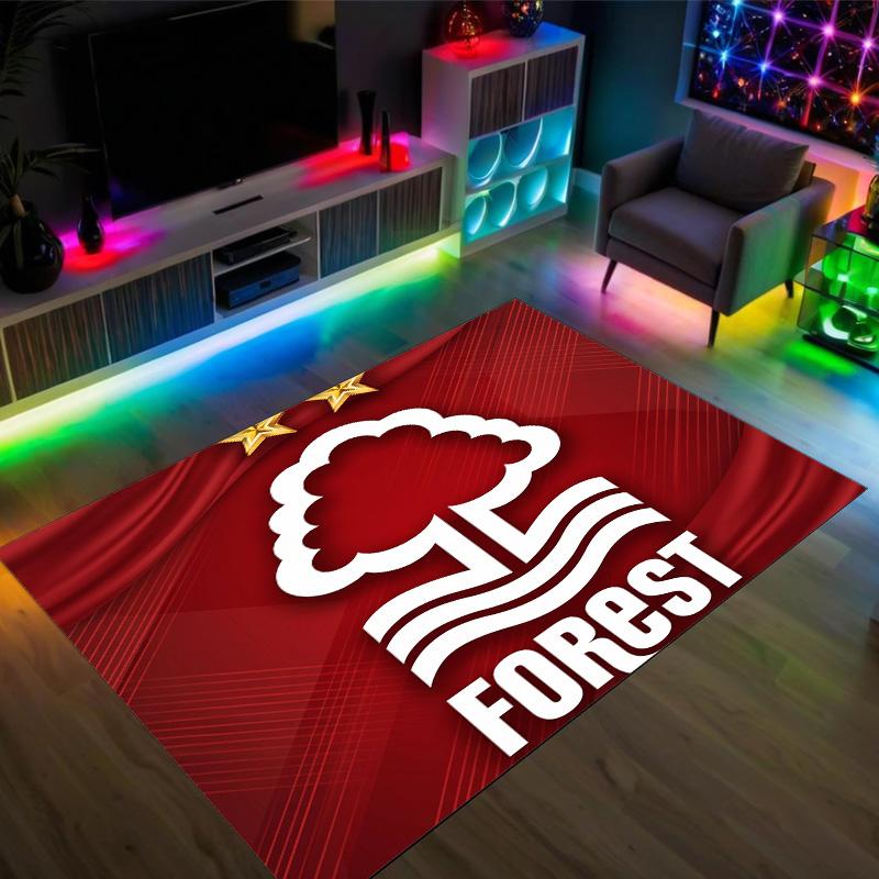 Nottingham Forest Design Crystal Velvet Carpet Cozy Non?Slip Printed Rug For Bedroom Living Room Entrance
