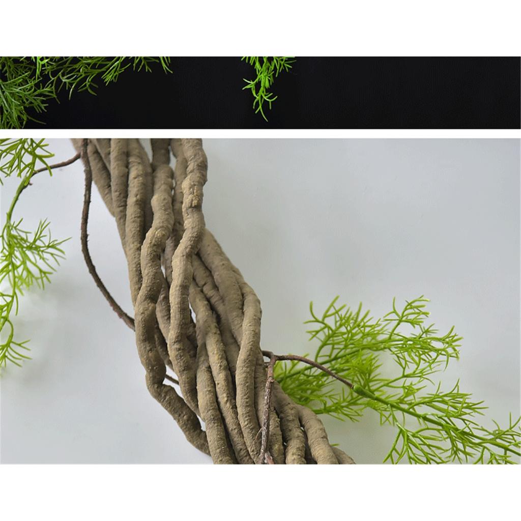 Artificial Ivy Vine Plants 39.37 Inches Pvc Fake Rattan Climbing Pets Wigwam Rainforest Landscape DIY Home Decoration D 1cm