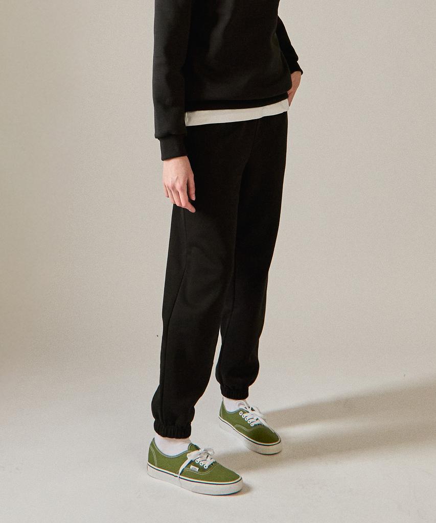 BASIC HOUSE Women'S Fleece-Lined Jogger Fit Training Pants Black Wypt7151