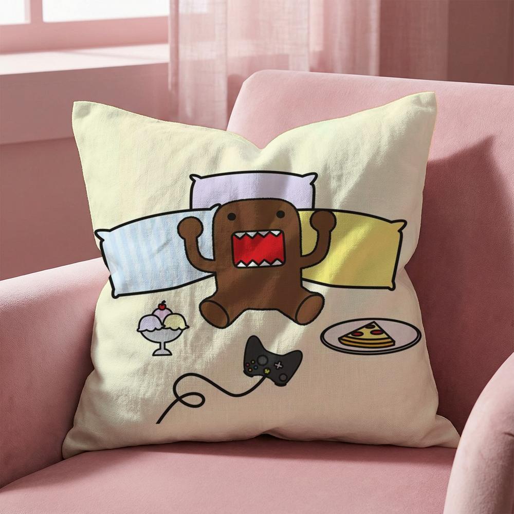 Мультяшная забавная наволочка Domo-kun, универсальная наволочка для дома и автомобиля - Двусторонняя, мягкая и прочная для ежедневного использования