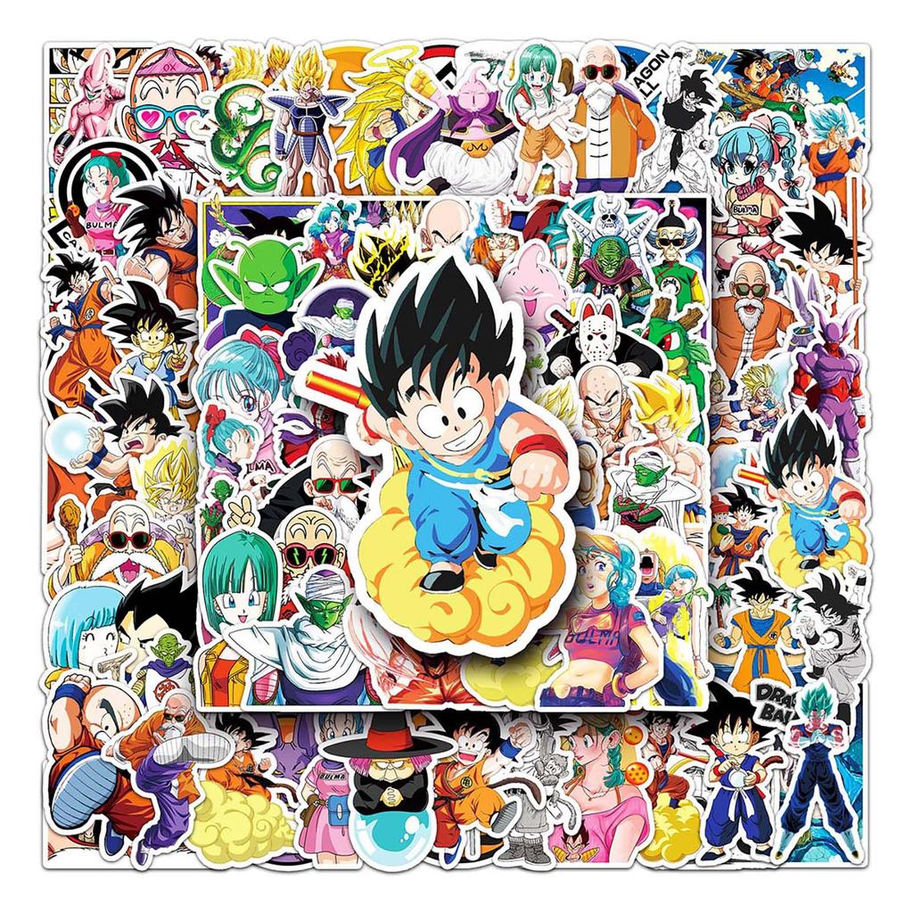 100 аниме-стикеров в стиле граффити Dragon Ball для чемоданов, блокнотов и многого другого