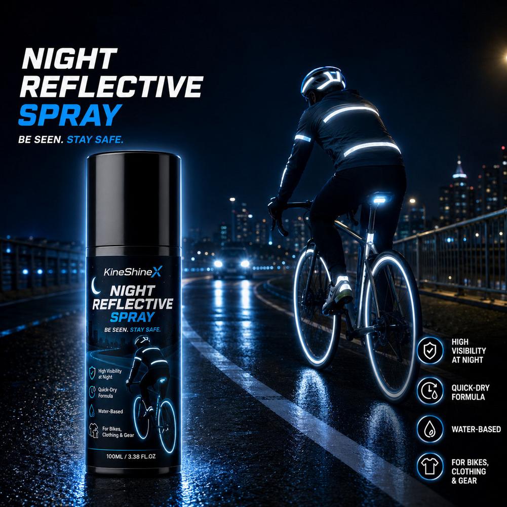 Luminous Reflective Spray Paint 100ml Night Visible Waterproof Coating Bright Pigment for Garment Car Bike Camping Fishing