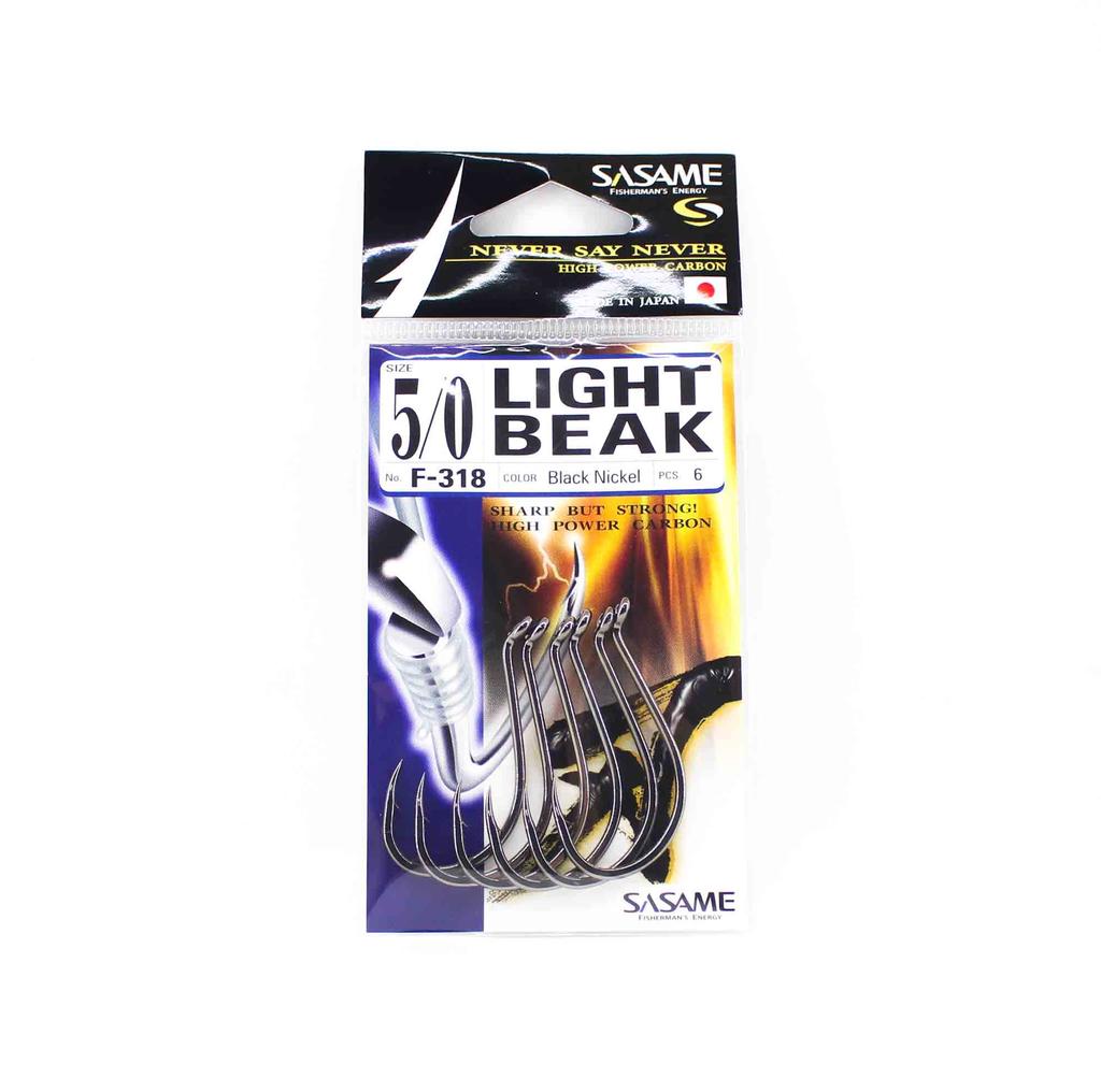 Sasame F-318 Light Beak Hook Black Size 5/0 (5856)