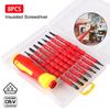 Insulated Screwdriver Set Chrome Vanadium Steel Electrician Repair Tools Kit Interchangeable Blade 8pcs