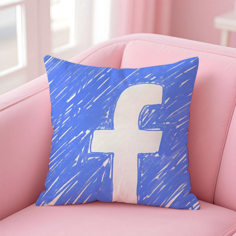 Модная Подушка с Логотипом F-Facebook Аниме Чехол для Подушки Удобный Двусторонний Чехол для Подушки Для Автомобиля Дивана Спальни и Многого Другого