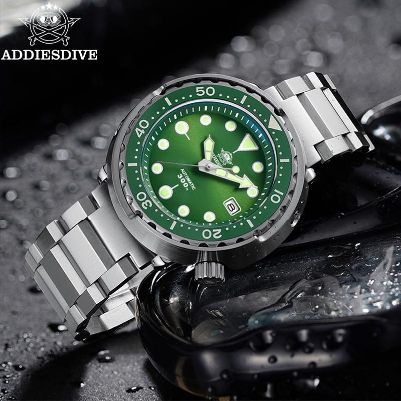 ADDIESDIVE Calendar 30Bar Waterproof Wristwatch for Men Ceramic Bezel Sapphire Glass Super Luminous Automatic Mechanical Watch