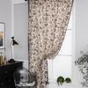 Curtains Finished Cotton And Linen Print Black Fringed Window Screen Bohemian Style Kitchen Bay Window