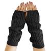 [Prodigal] 100% Cashmere Cable Knit Arm Warmers Women's (Charcoal Gray, One Size Fits Most)