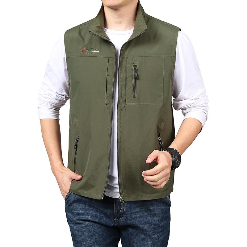 Мужской двухсторонний флисовый жилет для активного отдыха на свежем воздухе осенью/зимой