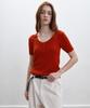 BUT'TON Slik U-Neck Knit (Red)