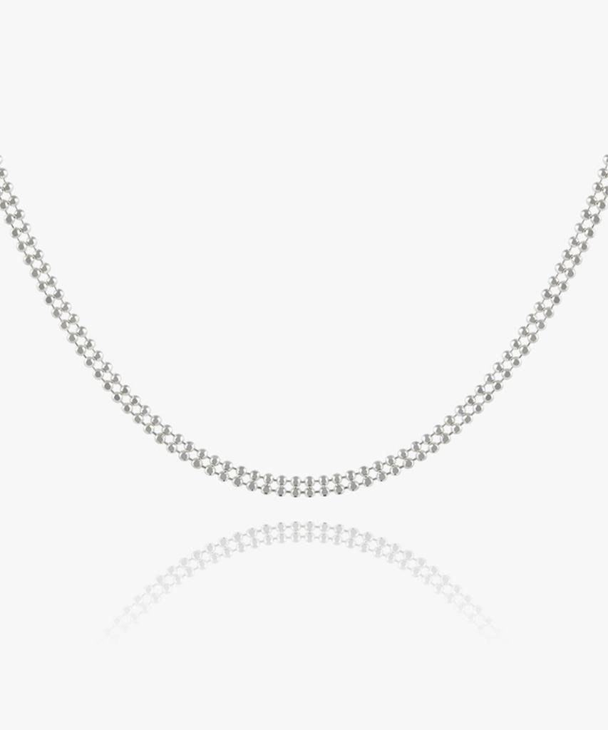 Helene Jewelry Серебряное ожерелье с двойной огранкой из стерлингового серебра 925 пробы