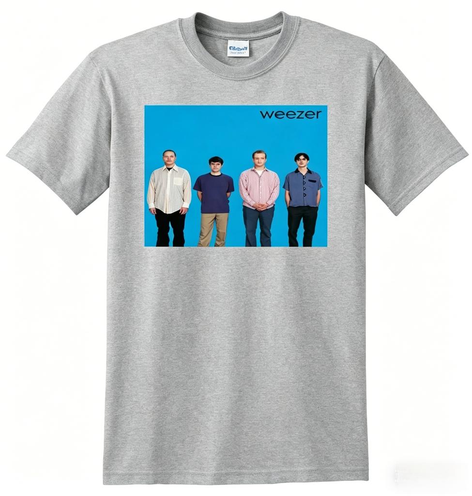 WEEZER Tshirt Album Vinyl Album Cover Summer Unisexs Womens Printed Cotton Oversized Wide Matsubara Style Fans Gift