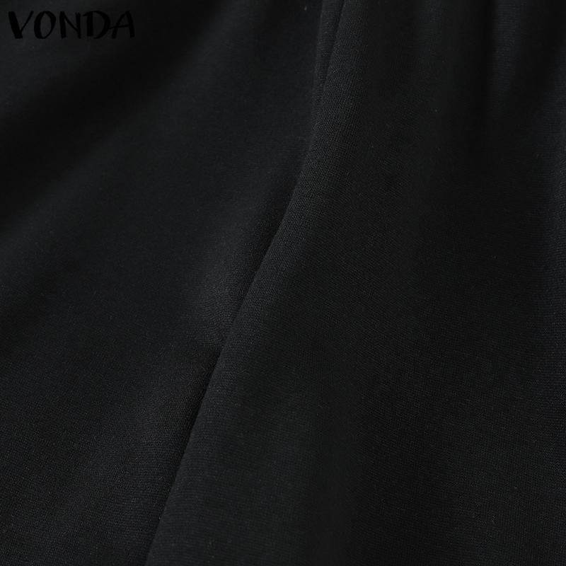 VONDA Женские повседневные кружевные прямые широкие брюки