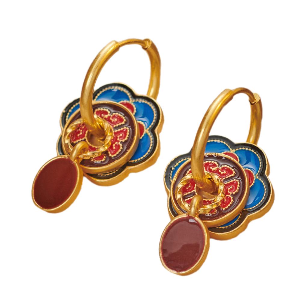 Эмалевый кафф на ухо для женщин и девушек, водонепроницаемый, в новокитайском стиле, аксессуары для повседневной носки и вечеринок